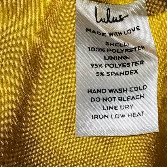 LULU'S SZ S Easy Listening Marigold Yellow Cold-Shoulder Wrap Maxi Dress NEW B42 - Picture 6 of 10